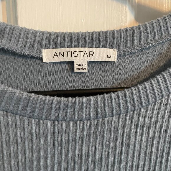 blue ribbed long sleeve - Picture 3 of 3